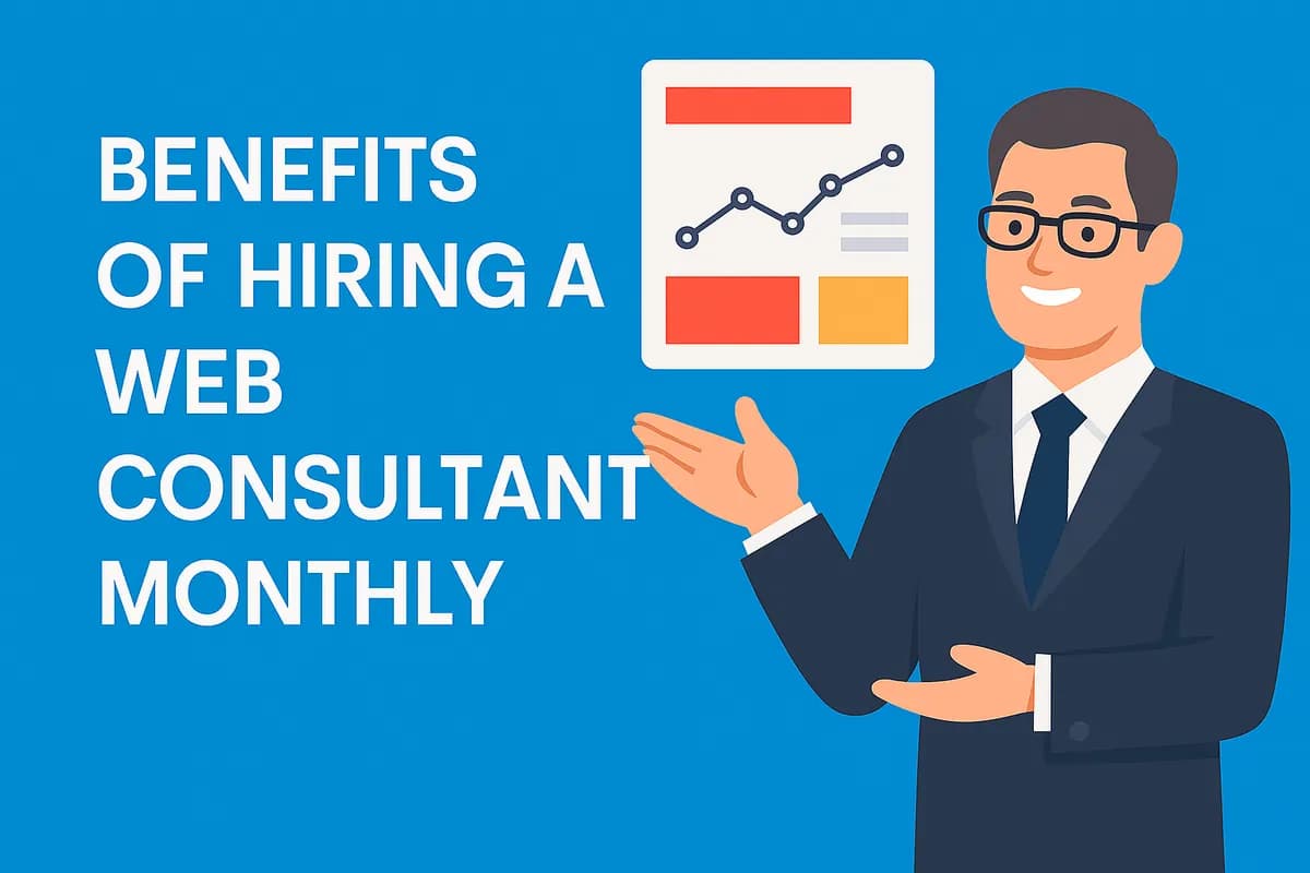 Illustration: the benefits of hiring a web consultant monthly